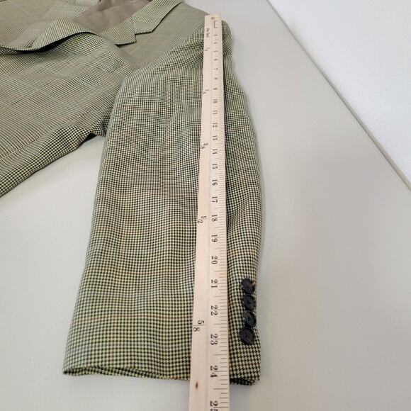 Tasso Elba Men's Blazer 44R 100% Pure New Wool Vitale Barberis Canonico Italy - Picture 11 of 12